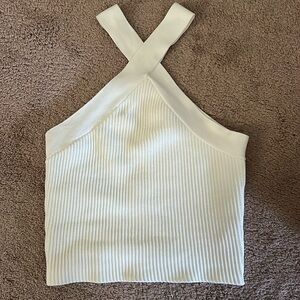 XS high neck cross over tank top